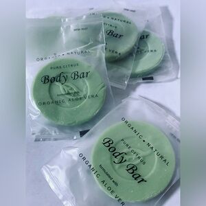 5 organic natural pure citrus body bar formulated with organic aloe Vera green